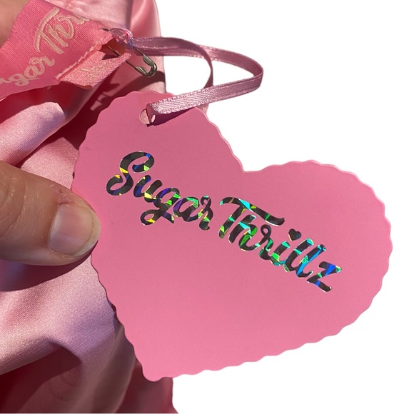 Sugar Thrillz Can't Help Falling Pinafore Dress Pink - Picture 8 of 9